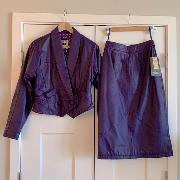 Vintage Genuine Leather Set - Picture 1 of 9